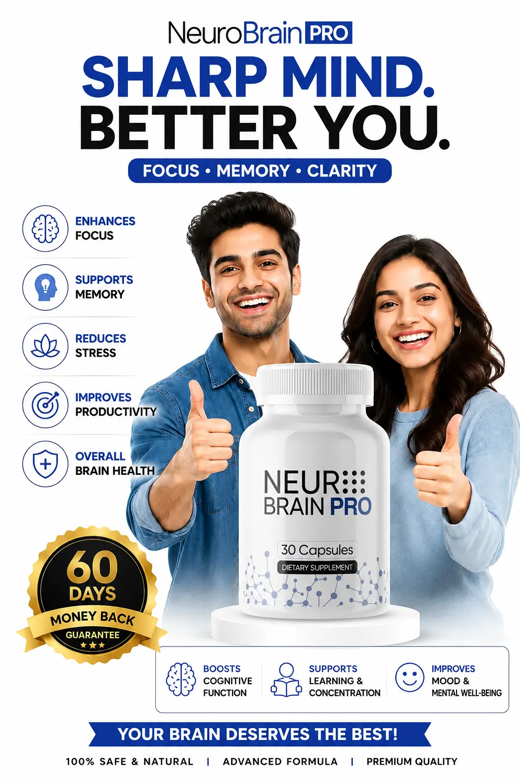 NeuroMindPro Brain Health & Cognitive Support Supplement